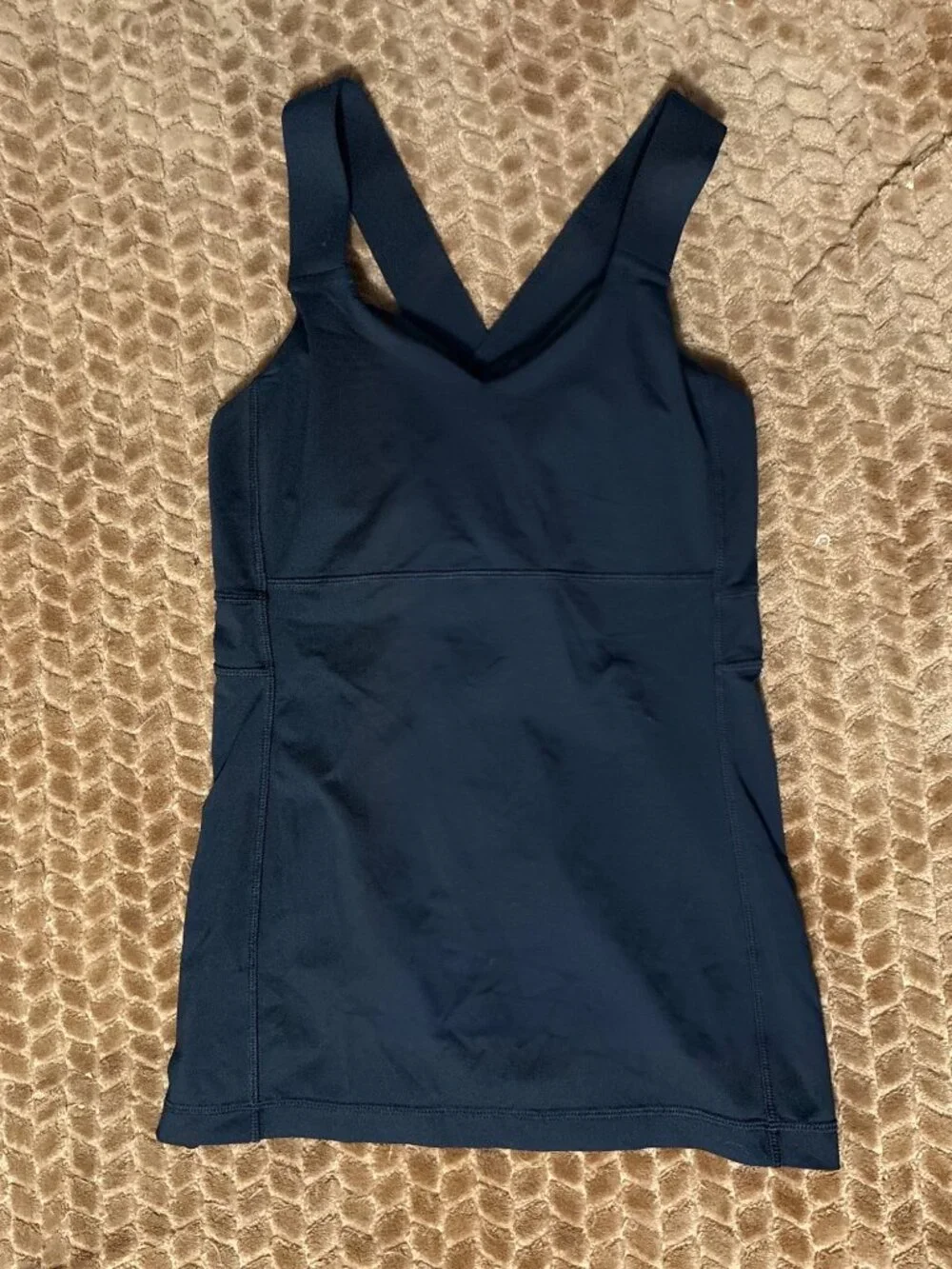 Like New Lululemon Push Your Limits Tank Top Black Built-In Shelf Bra 8